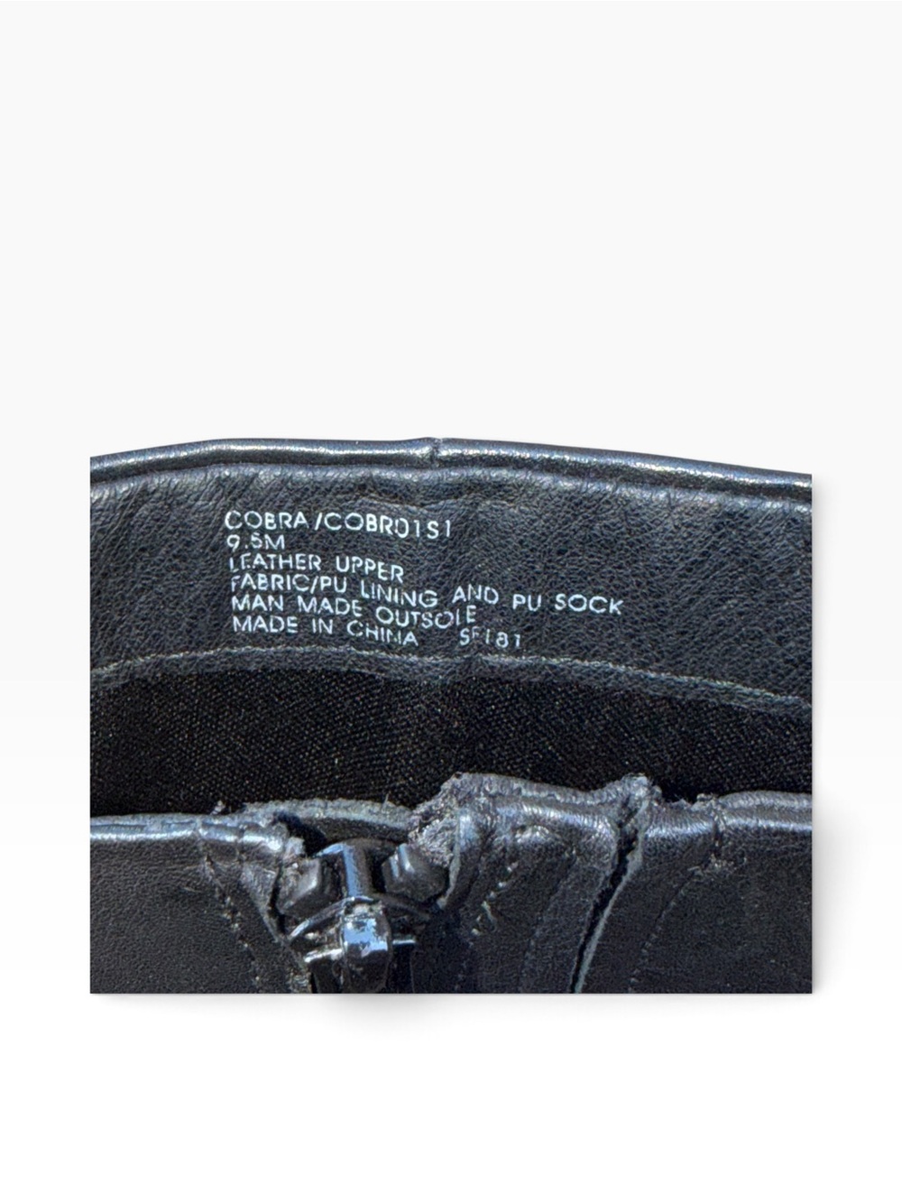 Steve Madden Cobra Black Leather Platform Boot Size 9.5 M - Picture 5 of 7